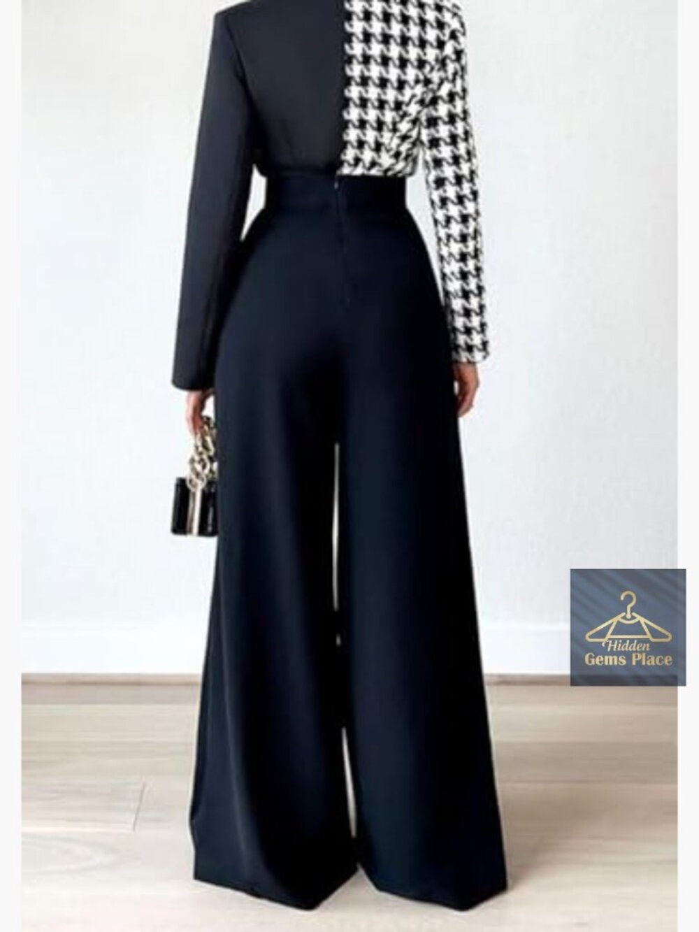 Wide Leg Dress Pants High Waisted Flowy Palazzo Trousers for Work Office - Picture 4 of 7